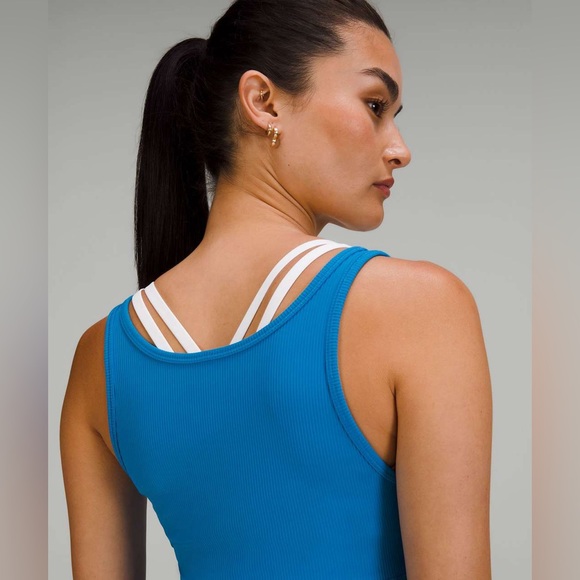 Lululemon Power Pivot Ribbed Tank Top Poolside Size 4 - Picture 5 of 10